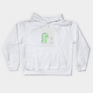 cute dino and warrior Kids Hoodie